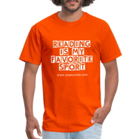 Unisex Classic T-Shirt Reading is my Favorite Sport - orange