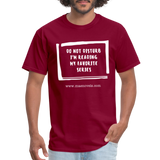 Unisex Classic T-Shirt Do Not Disturb - burgundy