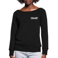 Women's Wideneck Sweatshirt Fallen Empire - black