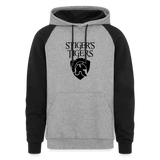 Colorblock Hoodie Stiger's Tigers Logo - heather gray/black