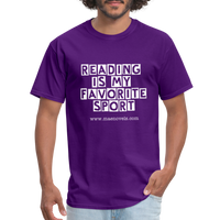 Unisex Classic T-Shirt Reading is my Favorite Sport - purple