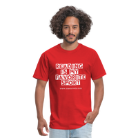 Unisex Classic T-Shirt Reading is my Favorite Sport - red