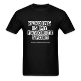 Unisex Classic T-Shirt Reading is my Favorite Sport - black