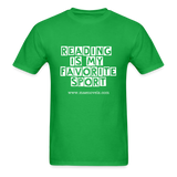 Unisex Classic T-Shirt Reading is my Favorite Sport - bright green