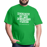 Unisex Classic T-Shirt Reading is my Favorite Sport - bright green