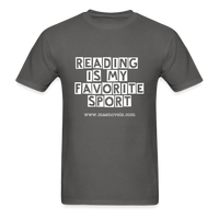 Unisex Classic T-Shirt Reading is my Favorite Sport - charcoal