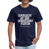 Unisex Classic T-Shirt Reading is my Favorite Sport - navy