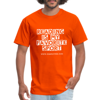 Unisex Classic T-Shirt Reading is my Favorite Sport - orange