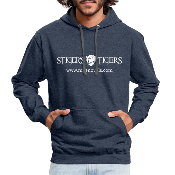 Contrast Hoodie Stiger's Tigers Linear - indigo heather/asphalt