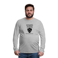 Men's T-Shirt Long Sleeve Logo - heather gray