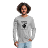 Men's T-Shirt Long Sleeve Logo - heather gray