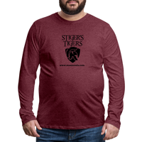 Men's T-Shirt Long Sleeve Logo - heather burgundy