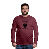 Men's T-Shirt Long Sleeve Logo - heather burgundy