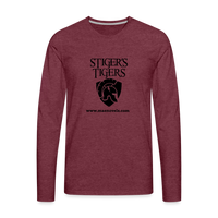 Men's T-Shirt Long Sleeve Logo - heather burgundy