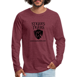 Men's T-Shirt Long Sleeve Logo - heather burgundy