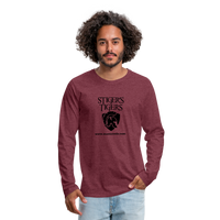 Men's T-Shirt Long Sleeve Logo - heather burgundy