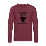 Men's T-Shirt Long Sleeve Logo - heather burgundy