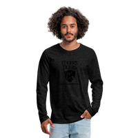 Men's T-Shirt Long Sleeve Logo - charcoal grey