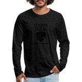 Men's T-Shirt Long Sleeve Logo - charcoal grey
