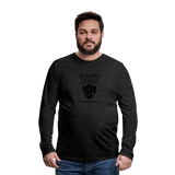 Men's T-Shirt Long Sleeve Logo - charcoal grey
