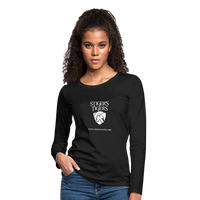 Women's T-Shirt Long Sleeve Logo - black
