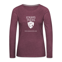 Women's T-Shirt Long Sleeve Logo - heather burgundy