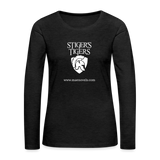 Women's T-Shirt Long Sleeve Logo - charcoal grey
