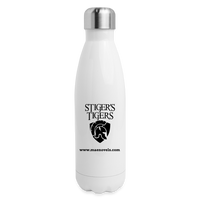 Insulated Stainless Steel Water Bottle Logo - white
