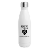Insulated Stainless Steel Water Bottle Logo - white