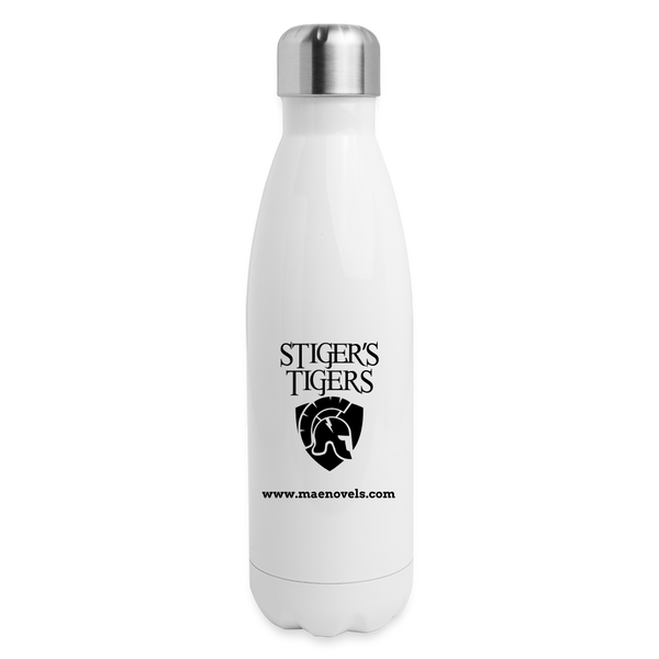 Insulated Stainless Steel Water Bottle Logo - white