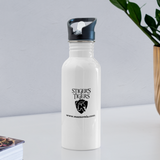 Water Bottle Logo - white