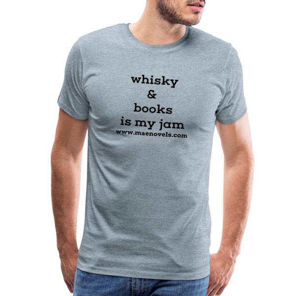 Men's T-Shirt Whisky & Books - heather ice blue
